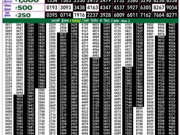 Lottery Result Today October 24, 2024