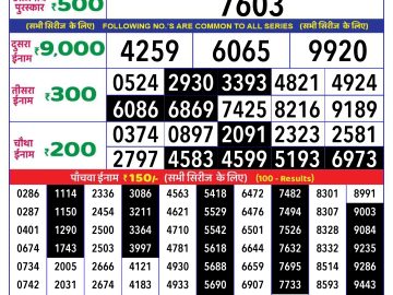 Lottery Result Today October 13, 2024