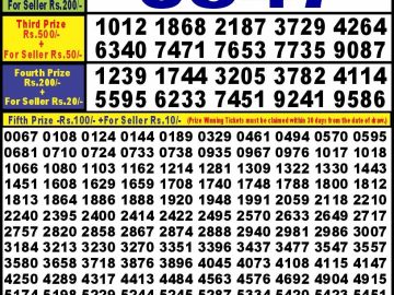 Lottery Result Today October 12, 2024