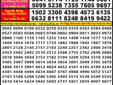 Lottery Result Today October 13, 2024