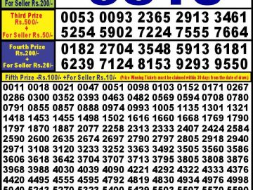 Lottery Result Today October 20, 2024