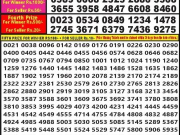 Lottery Result Today October 20, 2024