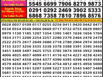 Lottery Result Today October 1, 2024