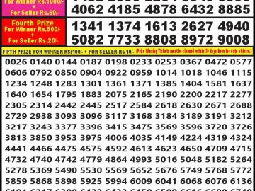 Lottery Result Today October 16, 2024