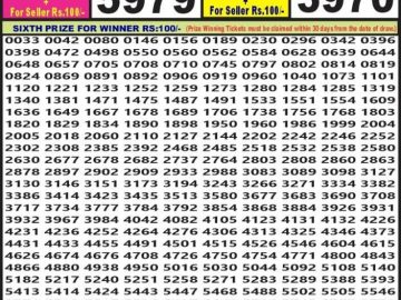 Lottery Result Today October 19, 2024