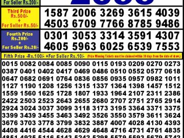 Lottery Result Today October 8, 2024