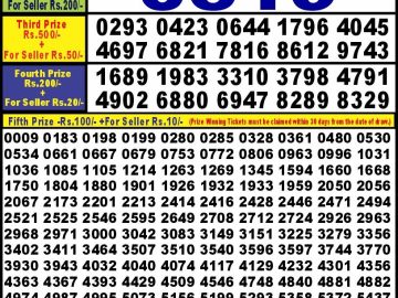 Lottery Result Today October 9, 2024