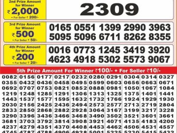 Lottery Result Today October 26, 2024