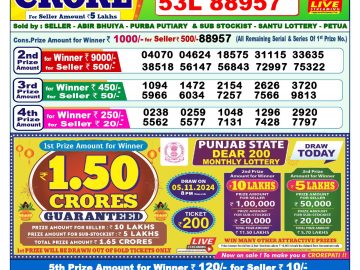 Lottery Result Today November 5, 2024