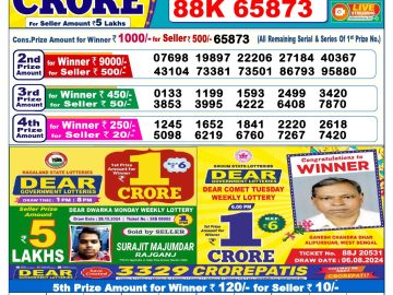 Lottery Result Today November 5, 2024