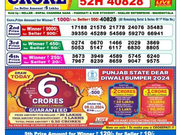 Lottery Result Today November 9, 2024