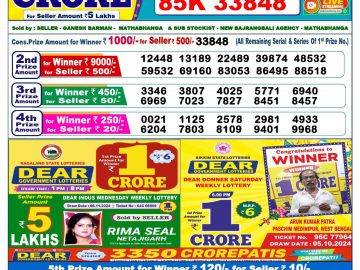 Lottery Result Today November 16, 2024