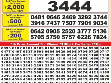 Lottery Result Today November 7, 2024