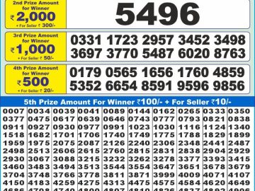 Lottery Result Today November 11, 2024