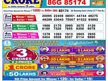 Lottery Result Today November 10, 2024