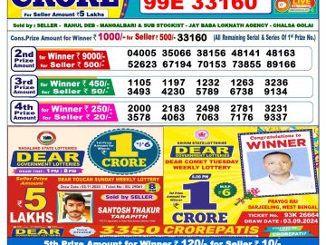 Lottery Result Today November 14, 2024