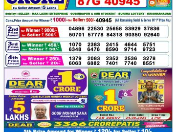 Lottery Result Today November 21, 2024