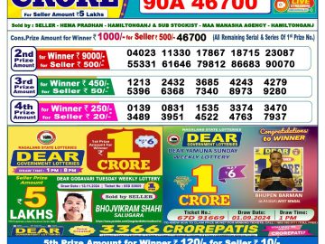 Lottery Result Today November 22, 2024