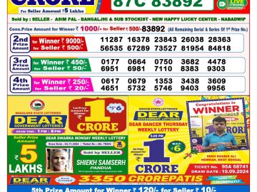 Lottery Result Today November 14, 2024