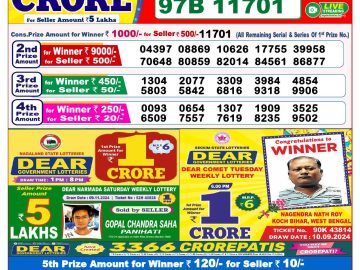 Lottery Result Today November 19, 2024