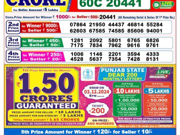 Lottery Result Today November 21, 2024