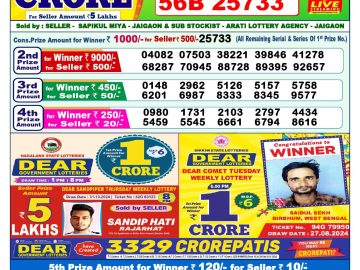 Lottery Result Today November 10, 2024