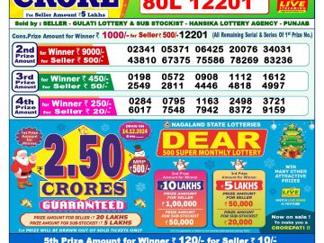 Lottery Result Today November 22, 2024