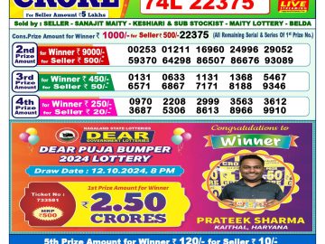 Lottery Result Today November 23, 2024