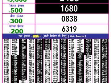 Lottery Result Today November 20, 2024