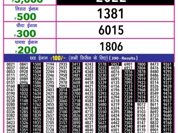 Lottery Result Today November 14, 2024