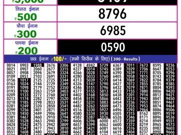 Lottery Result Today November 1, 2024