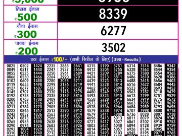 Lottery Result Today November 8, 2024