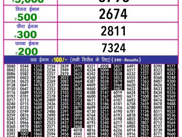 Lottery Result Today November 15, 2024