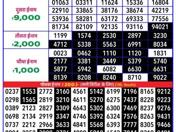 Lottery Result Today November 3, 2024