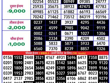 Lottery Result Today November 17, 2024