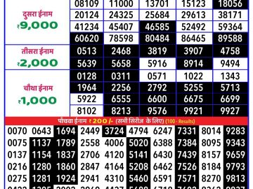 Lottery Result Today November 8, 2024