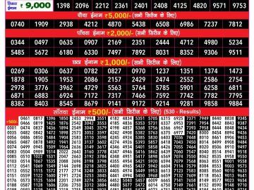 Lottery Result Today November 21, 2024