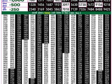 Lottery Result Today November 25, 2024