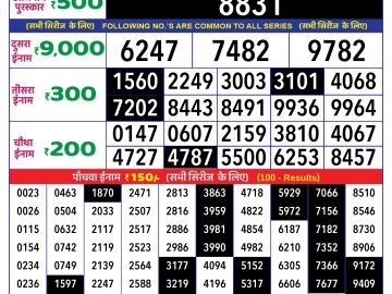 Lottery Result Today November 8, 2024