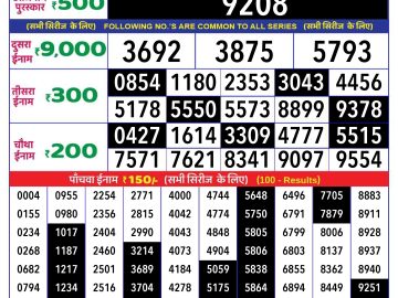 Lottery Result Today November 1, 2024