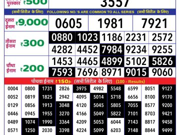 Lottery Result Today November 8, 2024