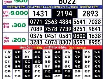 Lottery Result Today November 4, 2024