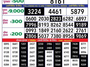 Lottery Result Today November 10, 2024