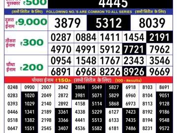 Lottery Result Today November 9, 2024