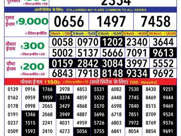 Lottery Result Today November 23, 2024