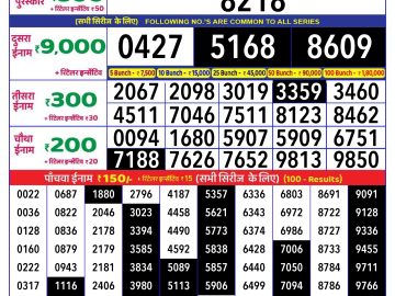 Lottery Result Today November 15, 2024