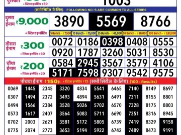 Lottery Result Today November 11, 2024