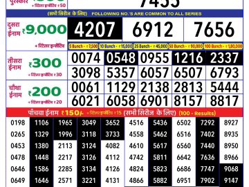 Lottery Result Today November 17, 2024