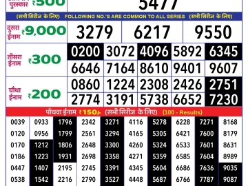 Lottery Result Today November 7, 2024