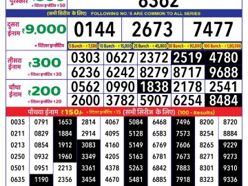 Lottery Result Today November 17, 2024